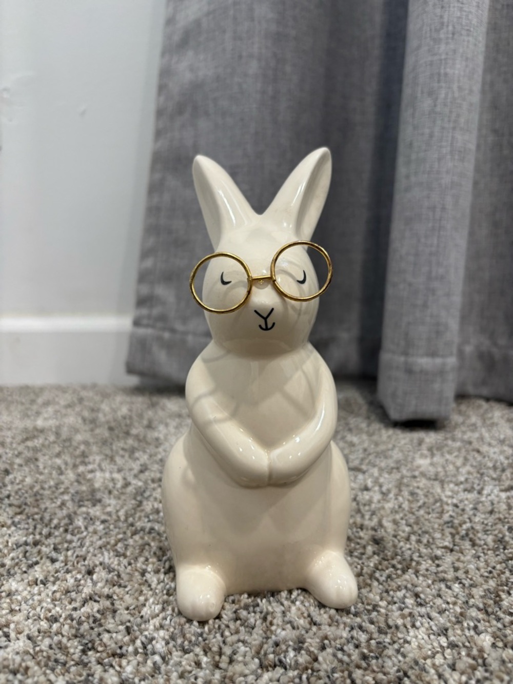 Target Bullseye Bunny Rabbit w/gold Glasses Nursery/Toddler Room Easter Decor